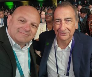 Com Prefeito de Milão, Giuseppe Sala